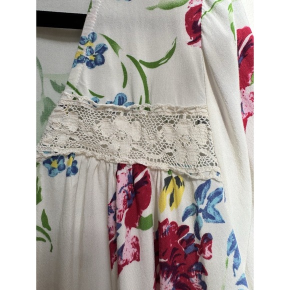 Modcloth Blouse Top 2X Bell Sleeve Fairy Whismy Boho Ethereal Floral Hippie - Picture 6 of 16